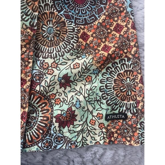 Athleta Skorts Orange Blue Geometric Patterned Women's Size 8 - Picture 10 of 12